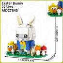 MOC Animal Brick Cat Shark Easter Bunny Deer Rabbit Compatible Building Blocks Set Assembly Toys For Children Adult Friends Gift