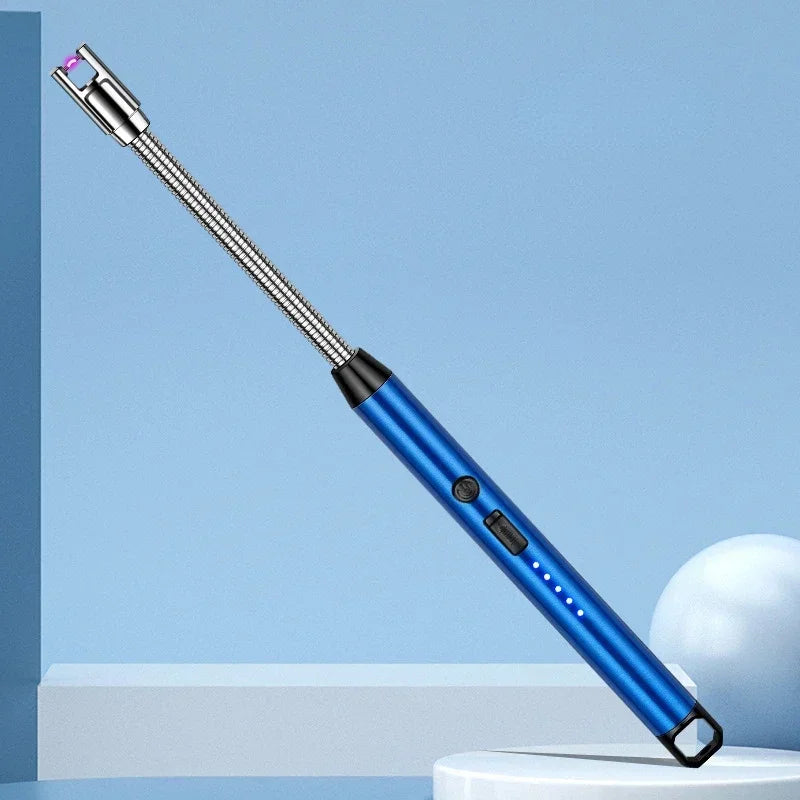 Kitchen USB Electric Arc Lighter Rechargeable Windproof BBQ Flameless Plasma Candle Long Lighters Hose Gas Stove Ignition Gun