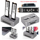 Dual-Bay M.2 NVME SSD Klon USB3.2 Typ C NVME Docking Station M.2 M.3 NVME PCI-E Externe Festplattenbox für M2 SSD M Key SSD