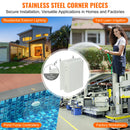 SucceBuy Outdoor Electrical Junction Box ABS Plastic&Hinged Cover Stainless Steel Latch IP67 Waterproof for Electrical Projects