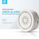 Tuya Smart Life WLAN-Sirenenalarm 100 dB Lautsprecher 18 Klingeltöne mit Blitzlichtalarm für Haus-Sicherheitssystem