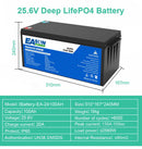EASUN LiFePO4 Battery 12V 24V 100Ah 300Ah Lithium Iron Phosphate Battery Built-in BMS 6000+ Cyclic For Inverter Solar RV No Tax