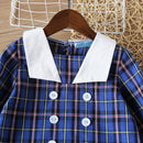 Humor Bear Girls Dresses Spring Autumn Kids Clothes Girls Stitching Princess Dress Children Clothing Fake 2PCS  Birthday Dress