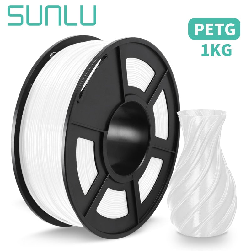 SUNLU PETG/ABS/SILK/TPU/PLA Filament 1Roll 1.75mm FDM 3D Printer Material with High Strength 100% No Bubble Filament for 3D Pen