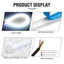 OKEEN LED Auto-Tagfahrlicht mit sequenziellem Start-Scan DRL Universelles Tagfahrlicht Blinkerlampe Auto Scheinwerferleisten 12V