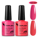 2pcs*7.5ml VENALISA Nail Gel Polish Glitter Gel Lacquer Base Nowipe Top Nail Art Salon Soak off Organic UV LED Nail Gel Varnish