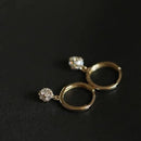 925 Silber Nadel Kristall Zirkon Goldene Runde Ohrringe Geometrische Blume Strass Creolen Klassische Ohrringe Schmuck Partygeschenke