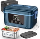 Cordless Electric Lunch Box,1.4L 24000mAh Rechargeable Heated Lunch Box with Ice Crystal Box,24 Hours Self Heating Lunchbox