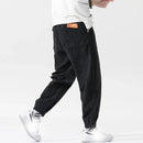 2026 Spring New Casual Loose Corduroy Solid Color Harem Pants Man Pockets All Match Fashion Male Trousers Streetwear Clothes
