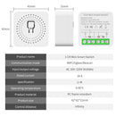 Tuya Smart WiFi Mini Smart switch Module Two-Way Control DIY Light Switch Voice Control, Compatible with Smart Life Alexa, Alice