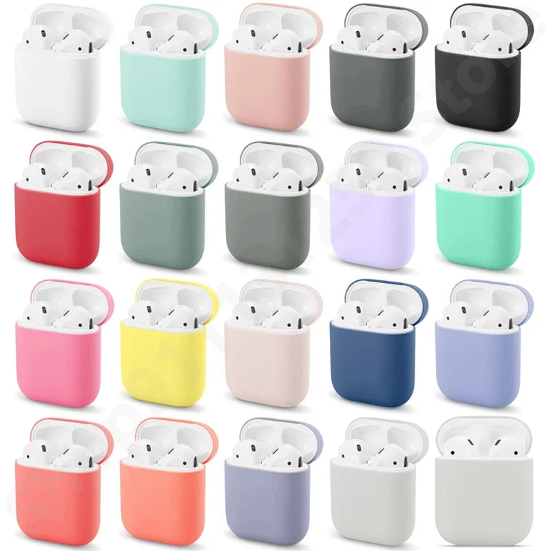 Soft Silicone Case Earphones for Apple Airpods case Bluetooth Wireless Earphone Protective Cover Box for Airpods Ear Pods Bag