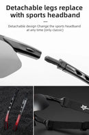 ROCKBROS Cycling Glasses Photochromic Eyewear Bicycle Color Changing Lens Sunglasses Sunscreen Men Women Outdoor Sports Goggles