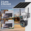 4K 4G SIM Card Dual Lens Solar Cameras 8MP Wireless Surveillance PTZ Battery Camera Color Night Vision PIR Detection  V380 Pro