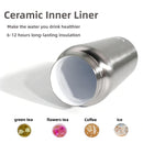 350-750ml Premium Ceramic Liner Tea Thermos Bottle Double Walled Stainless Steel Water Cup Vacuum Flask Travel Bottle
