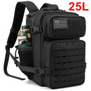 25L GYM Tactical Backpacks for Men Survival Laser Cut Molle Daypack Small Bug Out Bag Hunting Rucksack with Dual Cup Holders