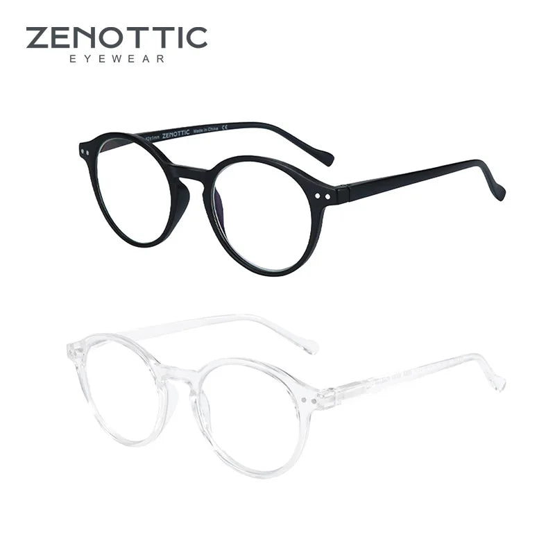 ZENOTTIC Retro Anti-blue Light Glasses Blue Light Blocking Round Computer Eyeglasses for Men Women Fashion