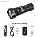 Sofirn SR20 MINI Flashlight 1200lm CSP2323 LED Light 18350 USB C Rechargeable Torch 5700K With Red Light and Magnetic