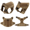 Tactical Dog Harness Collar Leash Molle Pouches For Medium Large Dogs Pet German Shepherd Training Walking Vest Dog Harnesses
