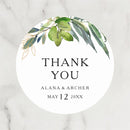 Customized wedding thank-you circular stickers, suitable for occasions such as weddings, birthdays, baptisms, and anniversaries.