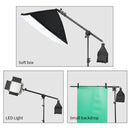 Photography 2M Tripod  2-in-1 Light Stand with 1.4M Boom Arm And Empty Sandbag For Photo Studio Supporting Softbox Ring Light