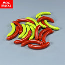 MOC Bricks Food Cookie Bone Pretzel Bagel Biscuits Waffle Chips Hot Dog Bread Pizza Milk Educational Building Blocks Kids Toys