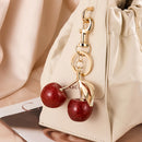 ZAKOL Fashion Red Cherry Keychain Summer Fruits Cherries Pendant Keyring For Women Men Jewelry Bag Accessories Gift