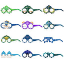 12/6pcs EID Mubarak Decoration Paper Glasses Frame Ramadan Islamic Muslim Photo Booth Props Kids Gift Eid Al Adha Party Supplies