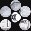 Rain Waterfall LED Shower Panel Black Shower Column Tower Digital Screen TEMP Mixer Tap Spray Bidet Shower Mixer Faucet