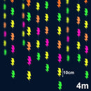 Glow Neon Party Supplies Neon Paper Garland Tassels Triangle Flags Bunting Birthday Party Wedding Black Light Reactive UV Decor