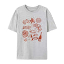 Summer Ocean Coastal Graphic Tees Trendy Retro Aesthetic La Dolce Vita T Shirt Cute Oyster Wine Shirt Beach Vacation Women Tops
