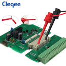 Cleqee P5002 10pcs SMD IC Test Hooks Clips Mini Grabbers Copper Clamp ABS Cover For Breadboard Multimeter DIY Electronics Cable