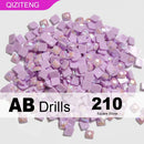 New Arrivals Single Color AB Square Diamond Beads for DIY Diamond Paintings  Resin AB Drills 2.5mm AB Drills 1000/2000Pcs