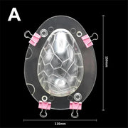 DIY Chocolate Mold 3D Polycarbonate Easter Egg Shape Cake Decoration Mould Candy Pudding Molds Baking Pastry Tools Accessories