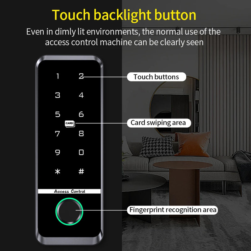 Outdoor Access Control Keypad System Kit Set Waterproof RFID 125KHz or 13.56MHz NFC Work with Electric Magnetic Lock Strike Lock