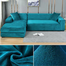 Velvet Sofa Cover Thick Elastic 1/2/3/4 Seater Sofa Cover for Living Room Velvet Plush L Shaped Corner Sofa  Couch Cover