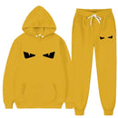 2023 Autumn and Winter Men's All Cotton Fashion Printed Long Sleeve Hoodie+Pants Two Piece Casual Fitness Street Sportswear