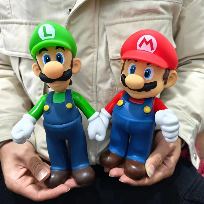 Anime Super Mario Bros Game Yoshi Bowser Luigi brother Action Figures Toy Figures kid birthday gift Model doll Christmas present