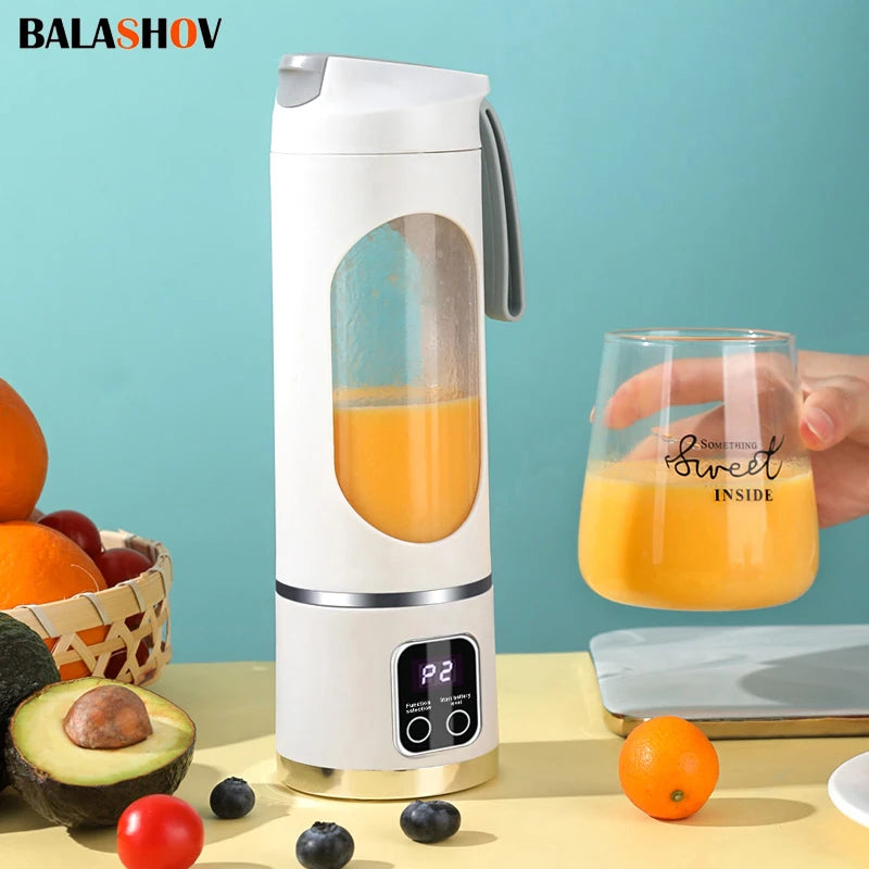 Electric Fruit Juicer Blender Small Juicer 12 Blade Head Juicer Cup Mixer Machine Portable Smoothies Blender for Home 3000mAH