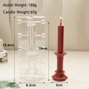 Long Pillar Wax Acrylic Candle Molds for DIY Handmade Scented Romantic Dinner Candle Injection Mould Home Decor Ornament