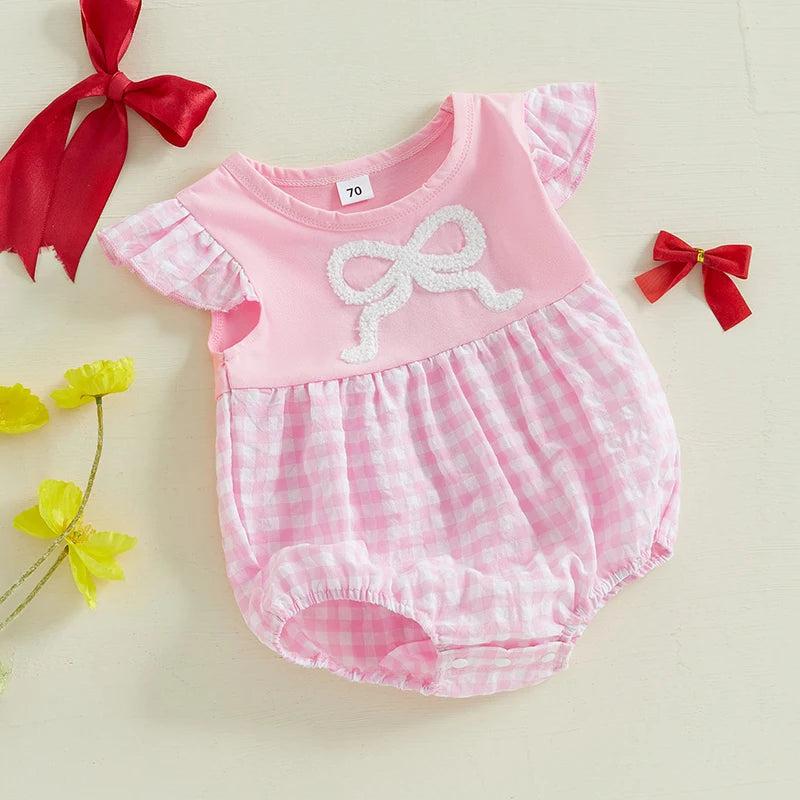 My First Easter Baby Girl Outfits Cute Rabbit Bubble Romper Newborn Collared Smocked Bodysuit Summer Clothes