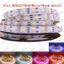 5M LED Strip Light RGBCCT 60leds  96leds /m 112leds /m 5050 SMD Led Tape Bar Light String Holiday Decoration Lights 12V 24V