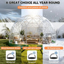 The Geodesic Haven | 12x7.2 Ft Outdoor TPU Greenhouse Dome for 4-8 People
