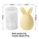 Easter Egg Bunny Silicone Candle Mold 3D Faceless Rabbit Head Aroma Soap Plaster Resin Mould Candle Making Supplies Home Decor