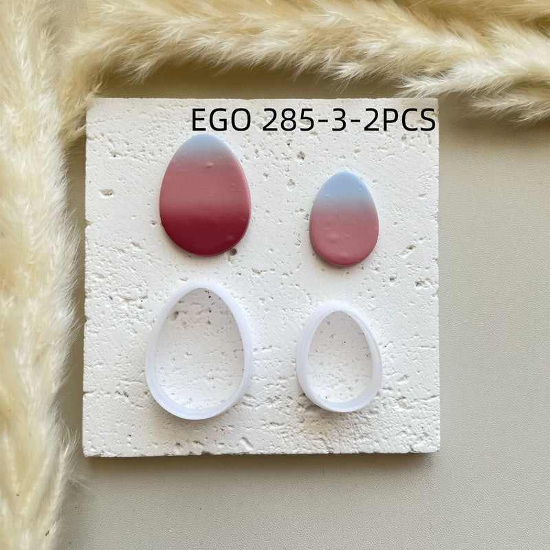 Shapes Small Easter Theme Polymer Clay  Cutter for Making Earrings, Easter Egg Rabbit Shape crucifix Soft pottery jewelry making