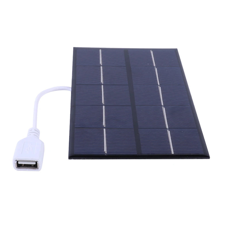 USB Solar Panel 5W 5V DIY Solar Charger 88x142mm for 3-5V Battery/Mobile Phone