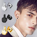Mittelfinger Ohrringe Edelstahl Ohrringe für Herren und Damen
