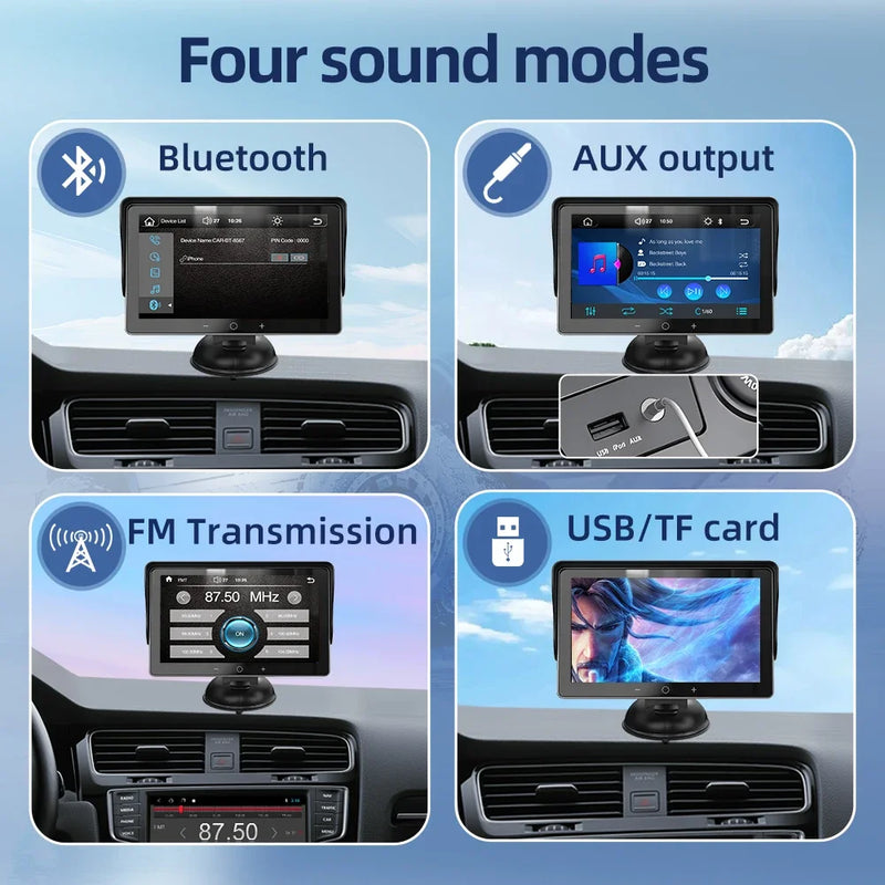 Universal 7inch Car Radio Multimedia Video Player Wireless Carplay Wireless Android Auto Touch Screen For VW Nissan Toyota Car