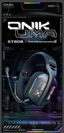 Wireless Gaming Headset: 2.4G/Wired/Bluetooth 3 Modes, Bendable HD Mic, Soft Ear Pads, Immersive Sound for PC/PS4/PS5 – Black
