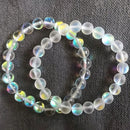 Mermaid Glass Crystal Moonstone Bracelets Multicolor Matte Shining Stone Beaded Charm Bracelet Handmade Wristband Gifts Jewelry