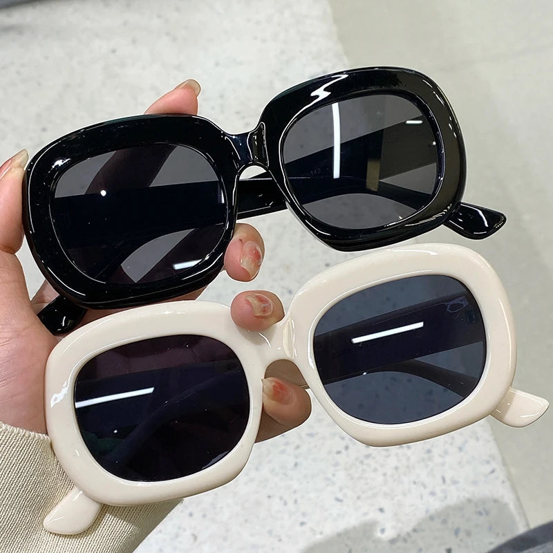 KAMMPT Women Sunglasses 2022 Trendy Vintage Round Female Shades Eyewear Fashion Popular Ins Simple Retro Sun Glasses for Lady